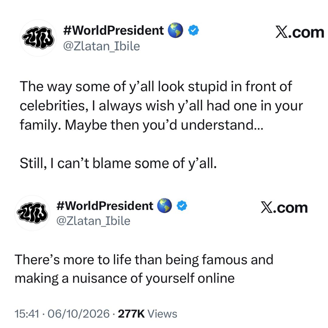 Singer Zlatan Ibile call out people who act ‘’stup!d'' around celebrities
